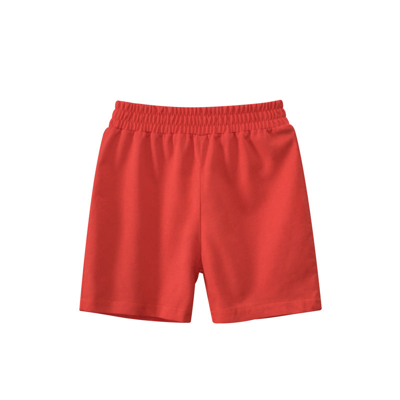 Baby Boy Solid Color Mid Pants In Summer-3