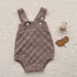 Baby Solid Color Hollow Carved Design Knit Sleeveless Onesies (Without Hat)-3