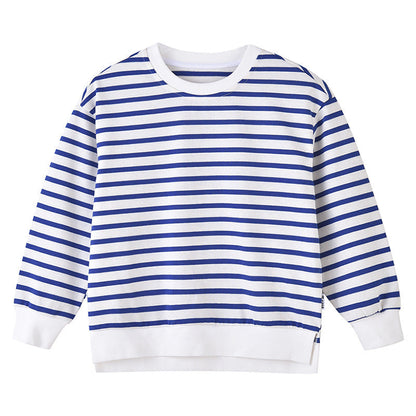 Baby 1pcs Striped Pattern Long Sleeve Pullover Hoodies-2