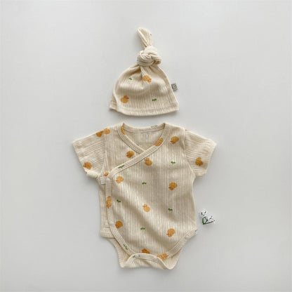 Baby Cartoon Animal Graphic Soft Cotton Breathable Onesies-3