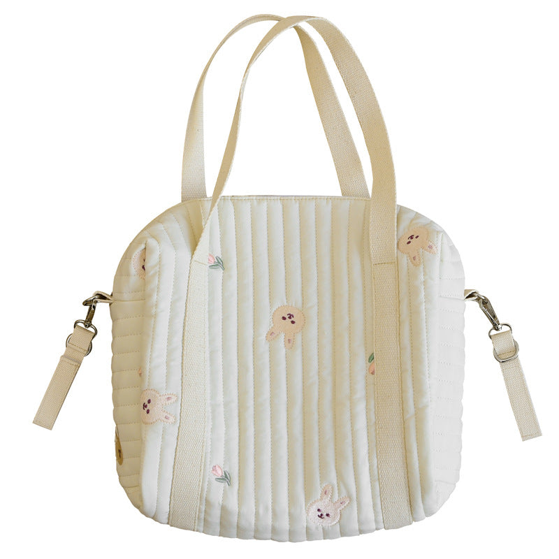 Baby Embroidered Pattern Solid Color Storage Mommy Hanging Bag-3