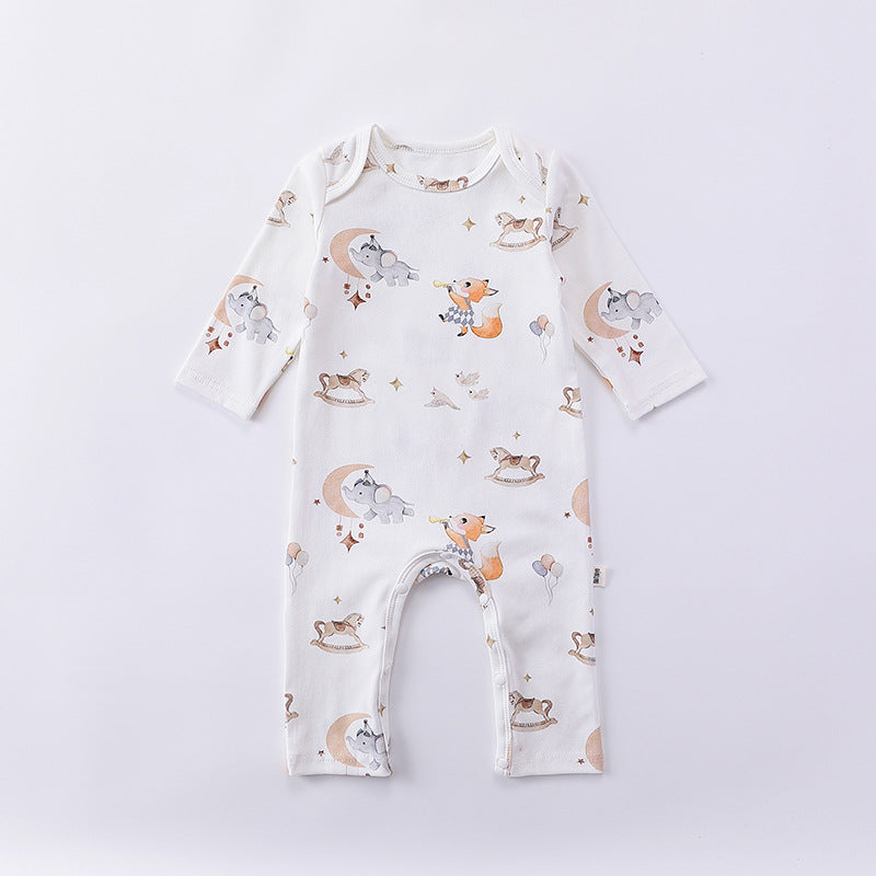 Cartoon Pattern Soft Cotton Sleeper Romper-2