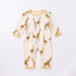 Baby Animal Print Pattern Full Button Design Cotton Romper-3