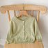 Baby Girl Solid Color Heart Hollow Carved Design Thin Style Cardigan-3