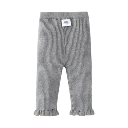 Baby Girl Bow Tie Patched Design Comfy Pants-3