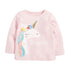 Kids Girls Floral Unicorn Cartoon Pattern Princess Pullover Clothing Sweatshirt-0