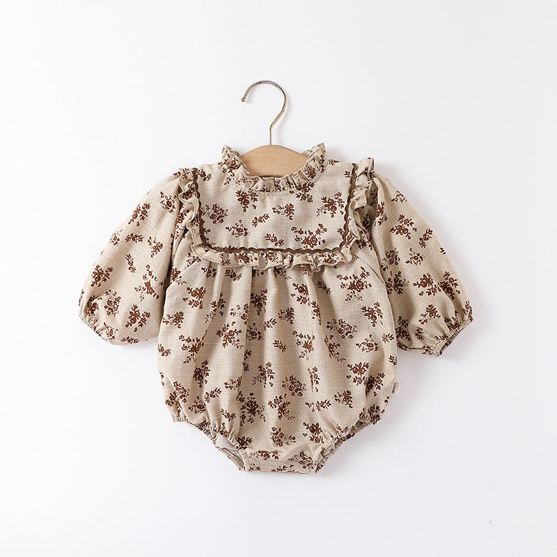 Floral Pattern Autumn Western Style Onesies-2