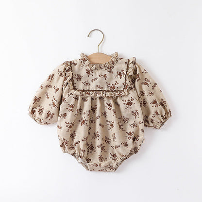 Floral Pattern Autumn Western Style Onesies-2