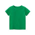 Baby Kids No Pattern Solid Color Short-Sleeved Tops In Summer Outfit Wearing-3