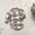 Baby Plaid Graphic Long Sleeve Crewneck Knit Thickened Onesies-2