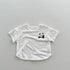 Summer New Arrival Kids Unisex Soft Comfortable Short Sleeves Panda Logo Top Casual T-Shirt-2