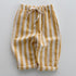 Summer Hot Selling Baby Unisex Breathable Thin Striped Loose Comfortable Pants-2