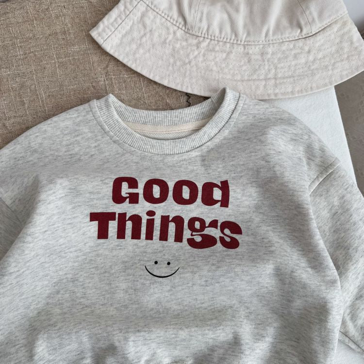 Baby Slogan Print Pattern O-Neck Pullover Hoodie-3