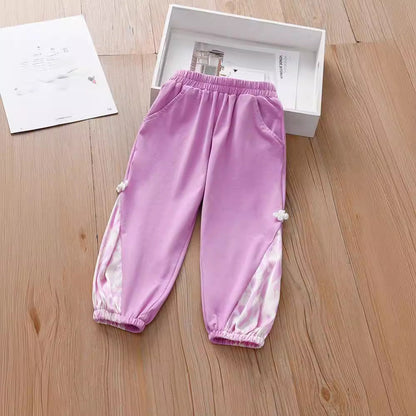 Summer Baby Kids Girls Elastic Soft Breathable Tie Dye Sportswear Pants-2