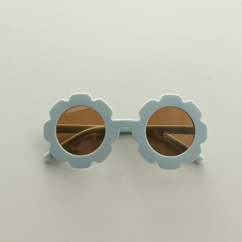 Kids Boy And Girl Flower Frame Shape Cute Fashion Sunglasses-3