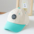 Baby Smiley Embroidered Pattern Color Matching Design Sunshade Peaked Hats-3