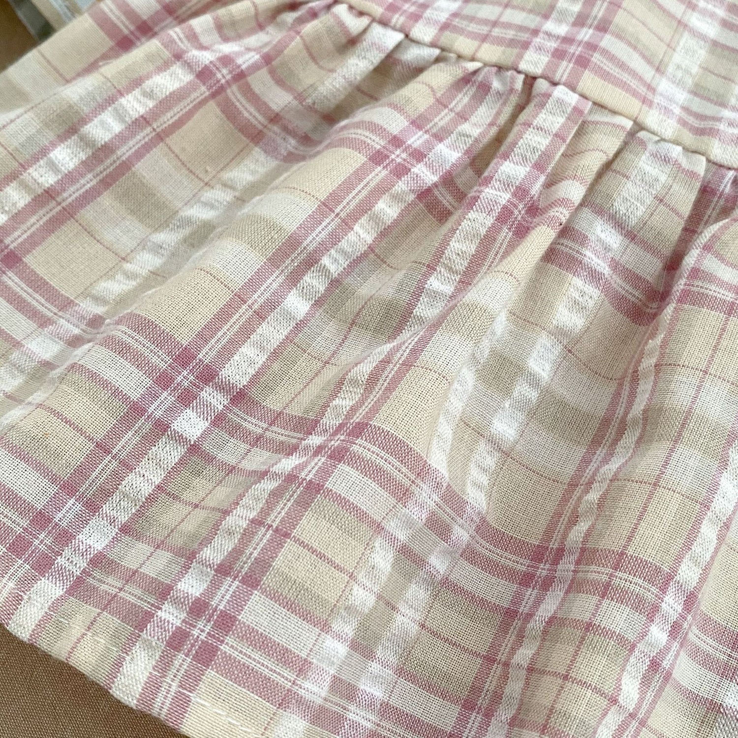Summer Baby Kids Girls Plaid Sleeveless Vest And Shorts Casual Clothing Set-2