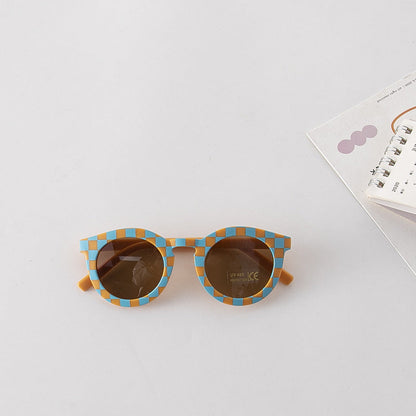 Kids Various Style Striped Pattern Vintage Style Sunglasses-2