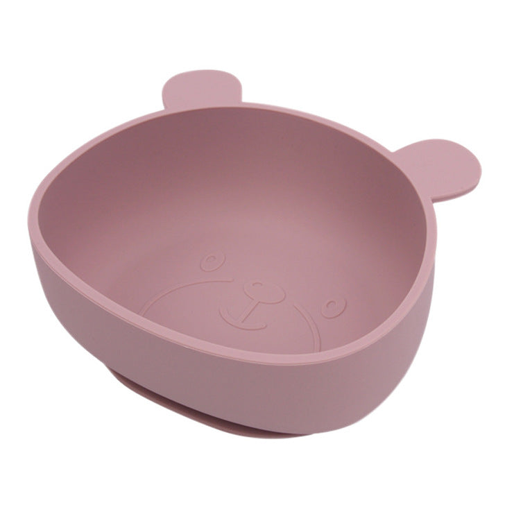 Baby Cartoon Panda Shape Complementary Food Training Silicone Bowl-2