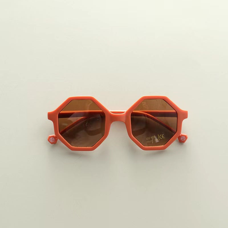 Kids Various Style Fashion Polygon Frame Sunglasses-3