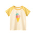 Ice-Cream Cartoon Print Girls’ T-Shirt In European And American Style For Summer-2