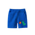 Dinosaur Pattern Solid Color Summer Shorts-3