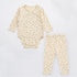 Baby Floral Print Pattern Side Buckle Design Cute Thin Style Air Conditional Clothes Sets-2