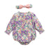 New Arrival Spring Baby Girls Oil Floral Long Sleeves Onesies-3