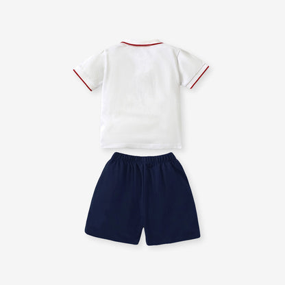 Baby And Kids Boys Polo Top And Shorts Casual Clothing Set-3