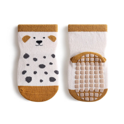 Baby Cartoon Dog Print Pattern Mid Tube Design Fashion Cute Toddler Socks-3