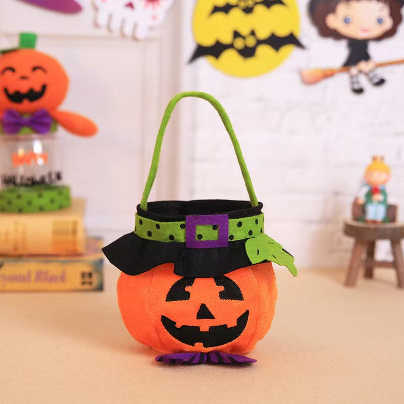 Halloween Witch Pumpkin Tote Bag Children’s Festival Candy Bag Decorative Props-3