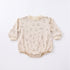 Baby Print Pattern Crewneck Long Sleeve Quality Triangle Onesies-3