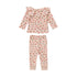 Baby Cartoon & Plaid Pattern Ruffle Neck Design Long Sleeve Sets-3