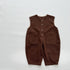 Baby Solid Color Sleeveless Unisex Overall-3