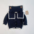 Baby Girl Bear Embroidery Graphic Single Breasted Design Lapel Cardigan-4