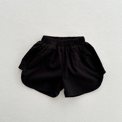 Summer New Arrival Unisex Casual Solid Color Cotton Shorts-2