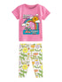 Girls Sunny Day Cartoon T-Shirt And Floral Capri Pants Set-0