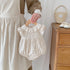 Hot Selling Summer Baby Kids Girls Floral Pattern Sleeveless Hollow Out Collar Onesies-1