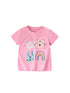 Girls’ Cartoon Pattern Short Sleeves T-Shirt In European And American Style For Summer-0