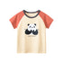 Panda Clapping Printing Girls’ Patchwork T-Shirt For Summer-2