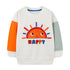 Baby Boy Sun Graphic Colorblock Design Pullover Cute Hoodie-0