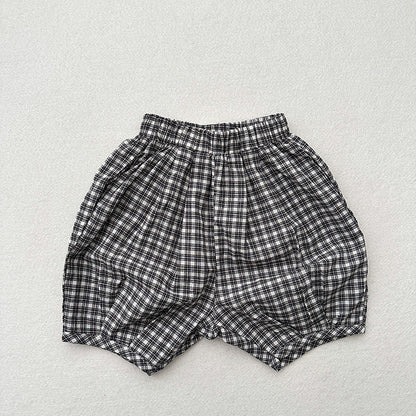 Summer Hot Selling Unisex Plaid/Denim Soft Cotton Thin Shorts-2