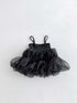 Summer Hot Selling Baby Kids Girls Princess Sleeveless Thin Solid Color Lace Mesh Ruffle Strap Dress-3