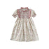 Summer Baby Kids Girls Short Sleeves Ruffle Neck Pink Floral Dress-4