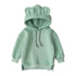 Baby Solid Color Animal Ear Patch Design Autumn Korean Style Hoodie-4