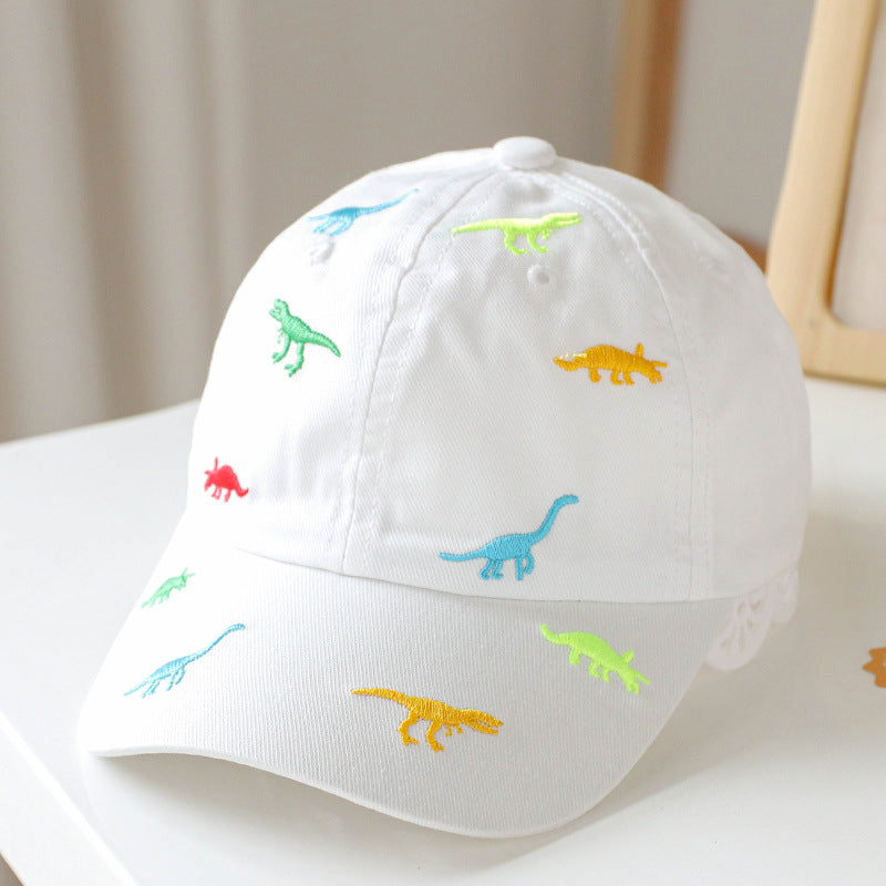 Baby Animal Embroidered Pattern Sunshade Peaked Hats-4