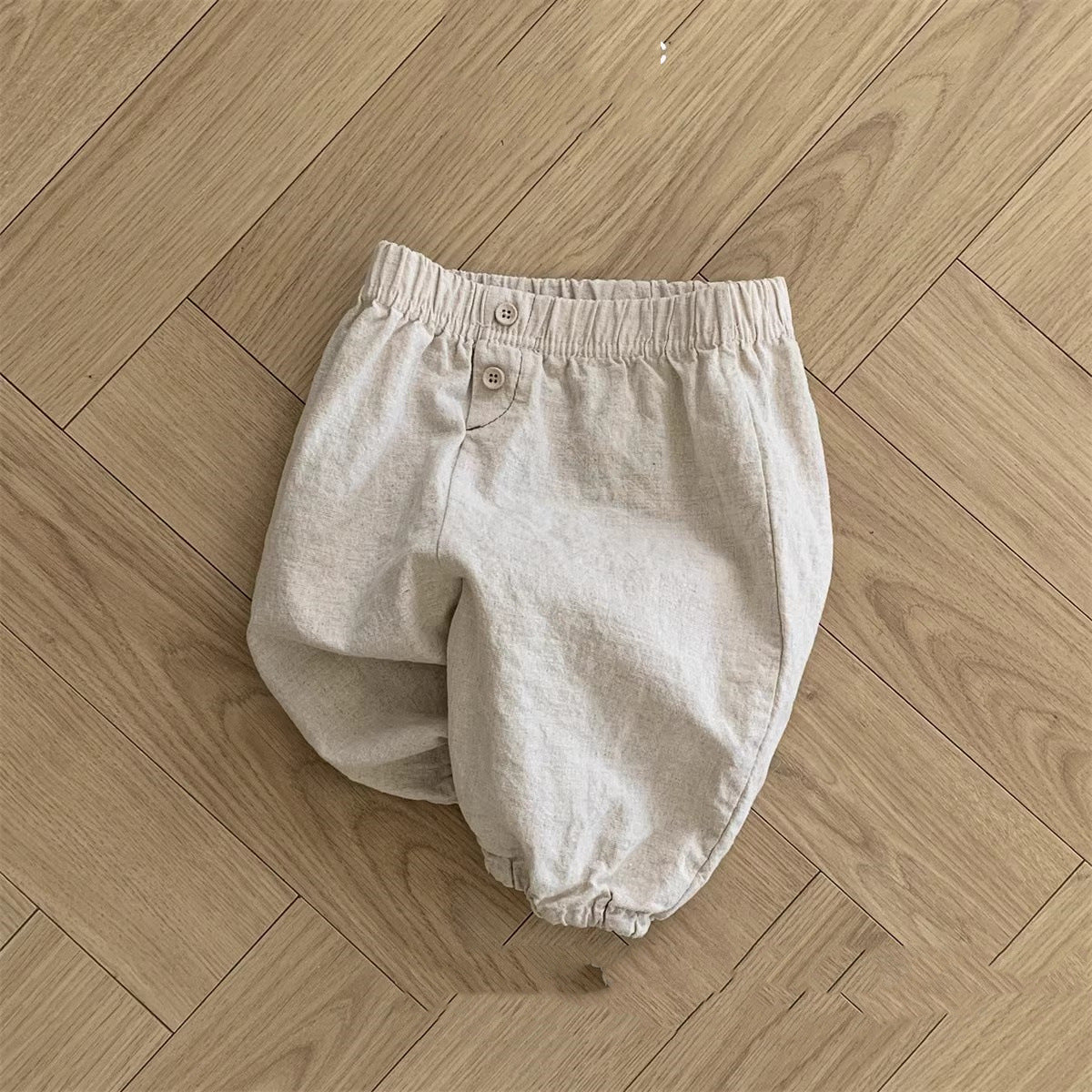 Summer Hot Selling Baby Unisex Thin Soft Cotton Solid Color Fashion Pants-4