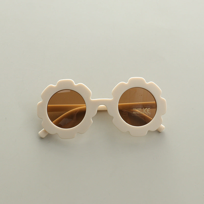 Kids Boy And Girl Flower Frame Shape Cute Fashion Sunglasses-4