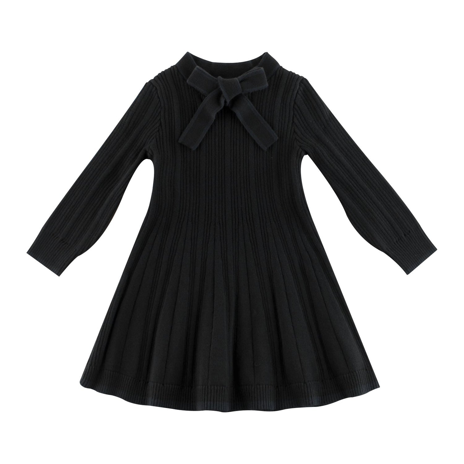 Baby Girl Solid Color Long Sleeve Fashion Korean Style Dress-0