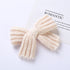 Baby Solid Color Big Knitted Bow Handmade Hairpin-4